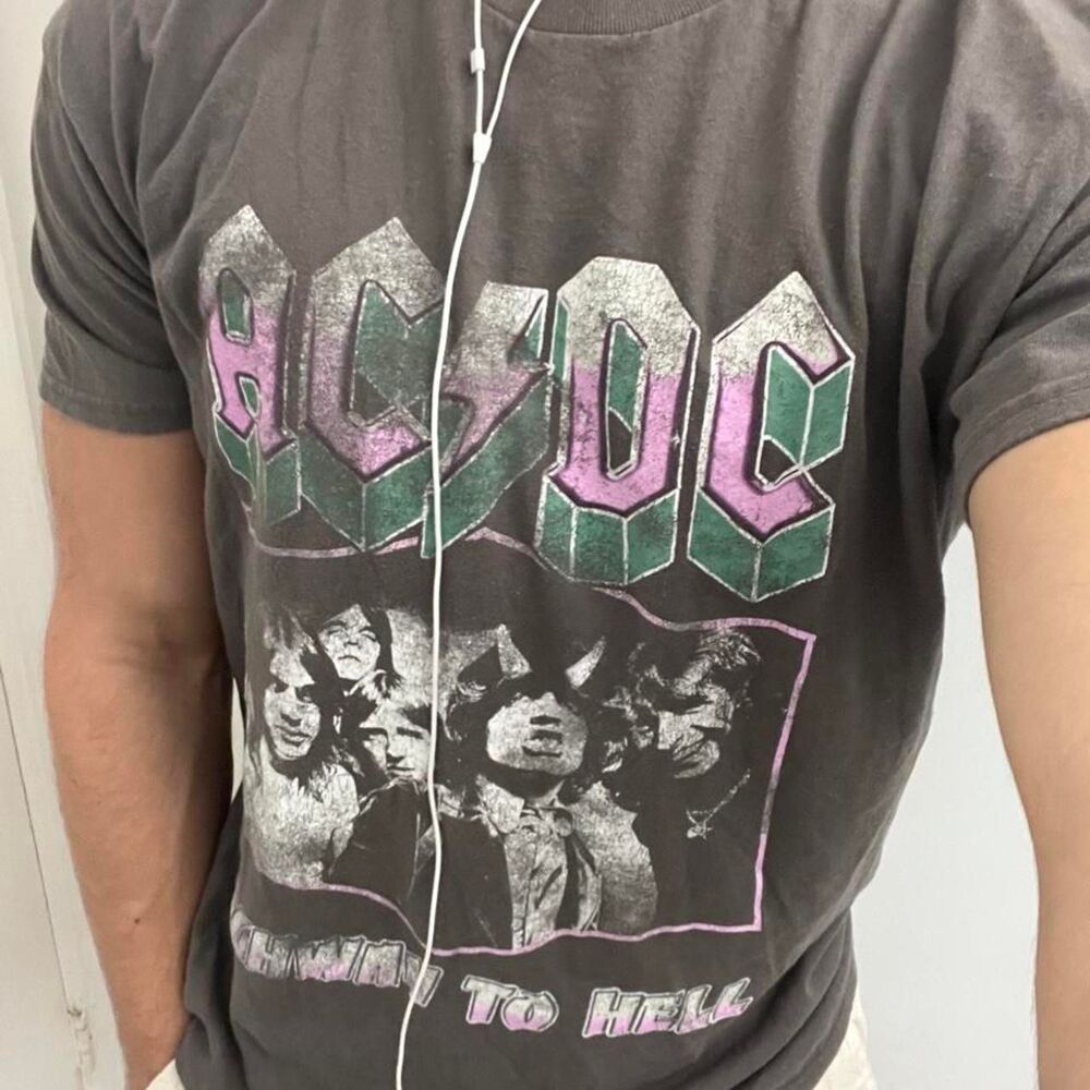 Acdc-rag Men's Grey T-shirt